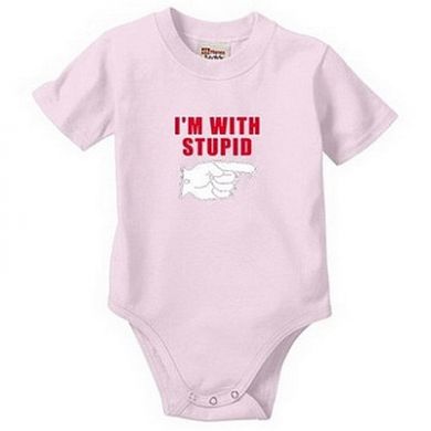 I'm With Supid Baby One-Piece