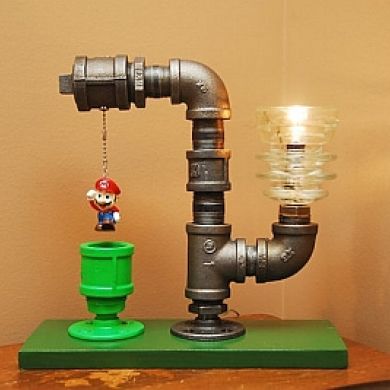 Mario Bros Theme Industrial Pipe Lamp