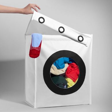 Washing machine laundry hamper