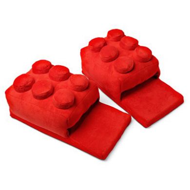 Lego building brick slippers