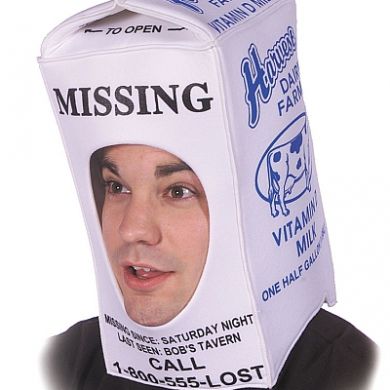 Missing milk carton hat
