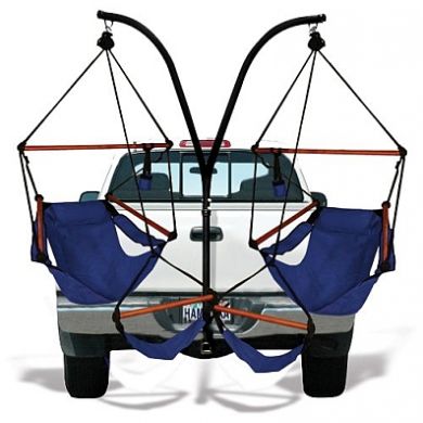 Trailer Hitch Stand With Two Cradle Chairs